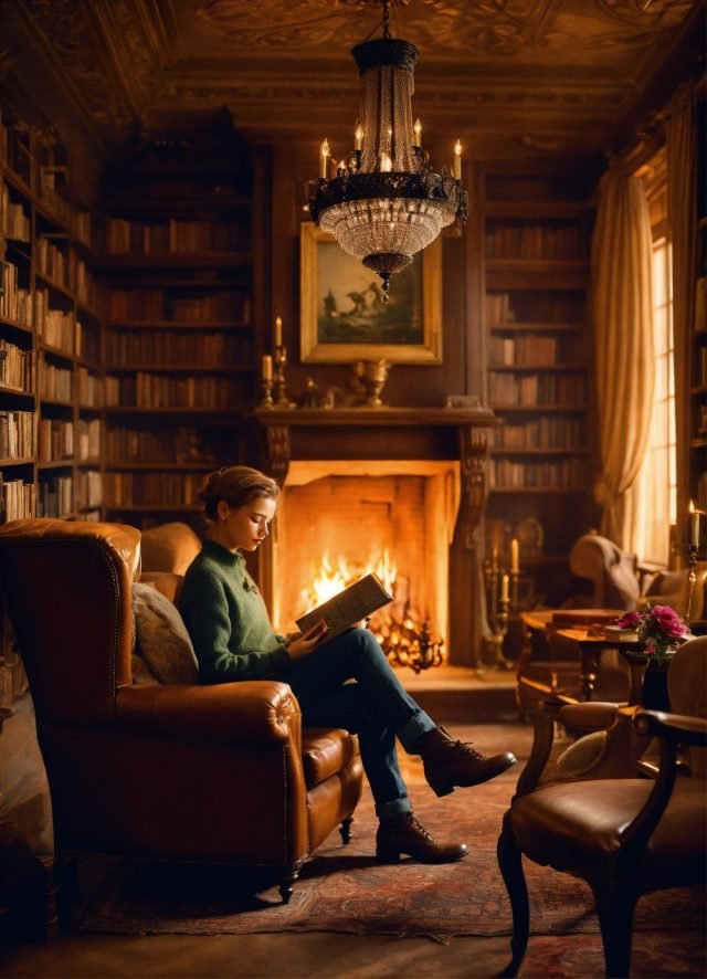 A person reading _The Little Prince_ on a vintage